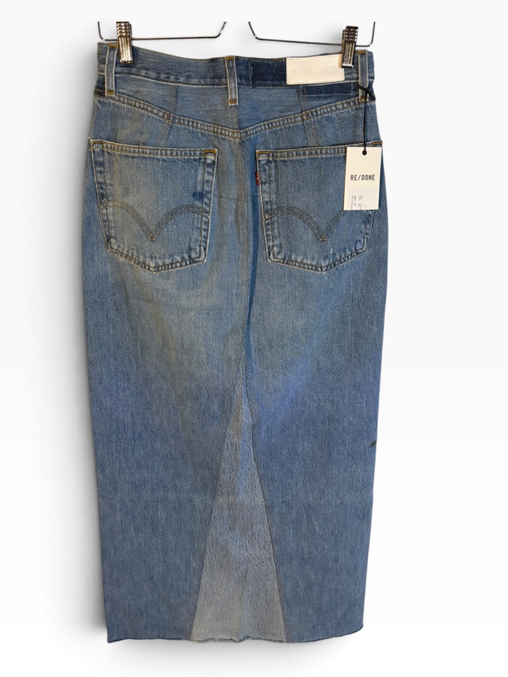 RE/DONE NWT Deconstructed Denim Maxi skirt in Sz 27 - Picture 3 of 8